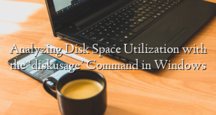 Analyzing Disk Space Utilization with the ‘diskusage’ Command in Windows